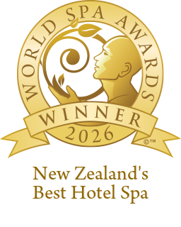 New Zealands best hotel spa 2026 winner shield gold logo